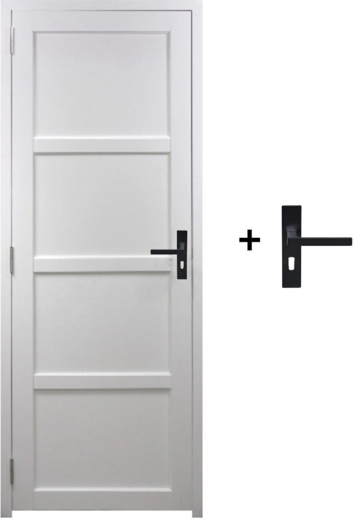 Blocco Porta Tamera Bianco H204 x L83 Pannello Spinto Destro + Maniglia