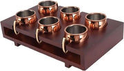Mini Cocktail Shot Glas con Cuppa in Ottone, 2 oz, per Kit di Bar, 2 pezzi.