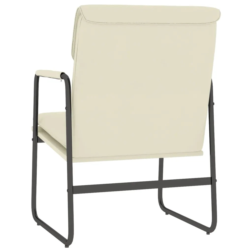 Sedia Lounge Crema 55x64x80 cm in Similpelle cod mxl 14225
