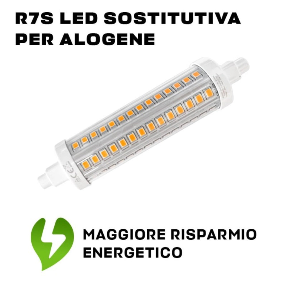 Fsl lampada led r7s 4000k attacco r7s per ambienti domestici e professionali *** potenza 9,5w, confezione 1