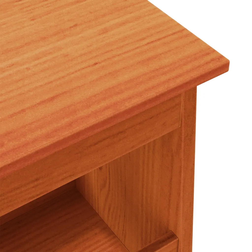 Panca da Ingresso Marrone Cera 60x28x45 cm Legno Massello Pino 837387
