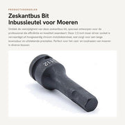 Kit di trasmissione per bus 1/2" - Driver - Chiave a ingranaggio - Acciaio inox - Cassetto di stoccaggio - Ideale per utensili da taglio - Pistone di protezione