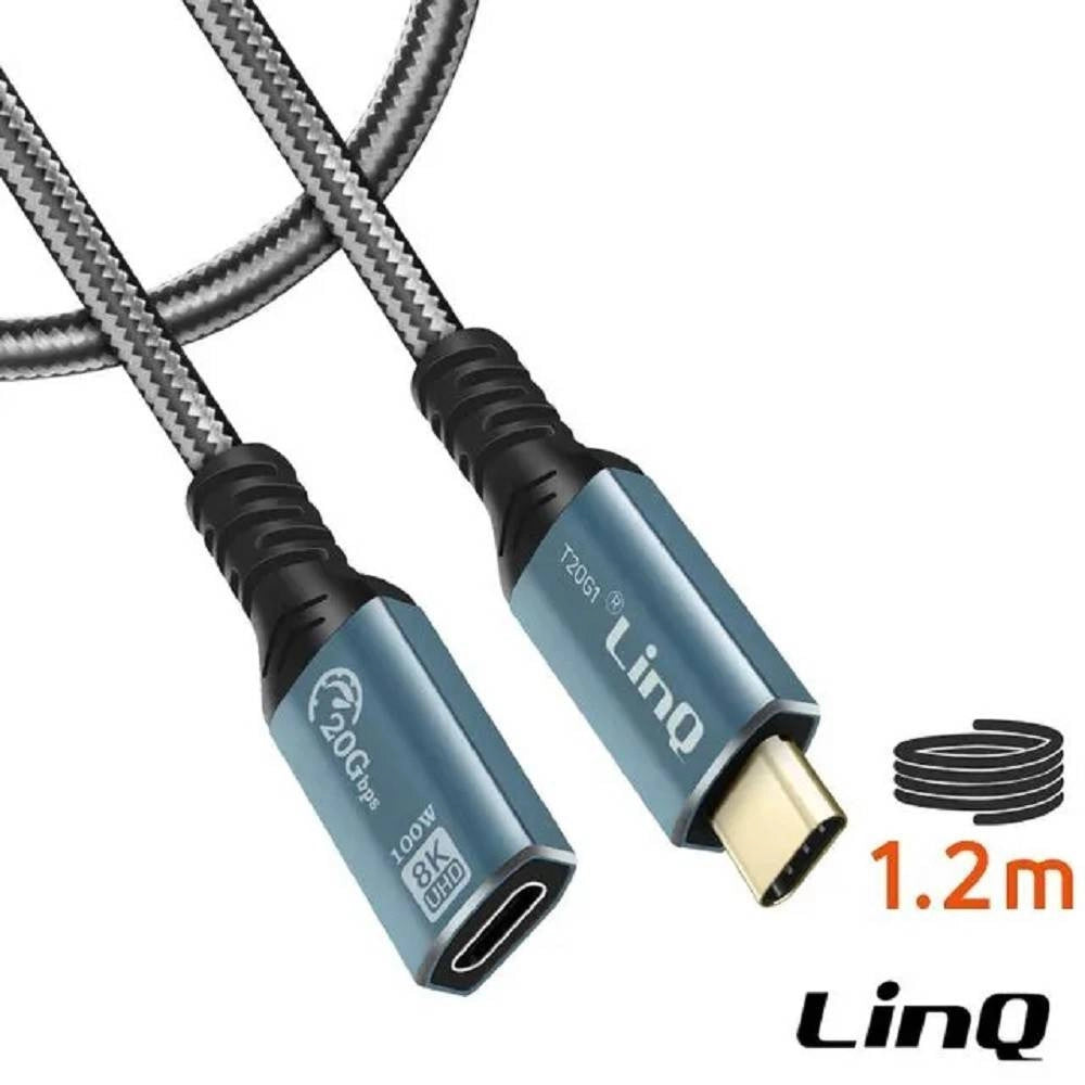 Trade Shop - Cavo Prolunga Usb-c Maschio Femmina Type-c 8k Ricarica Pd100w 1,2mt 20gbps T20g1 -