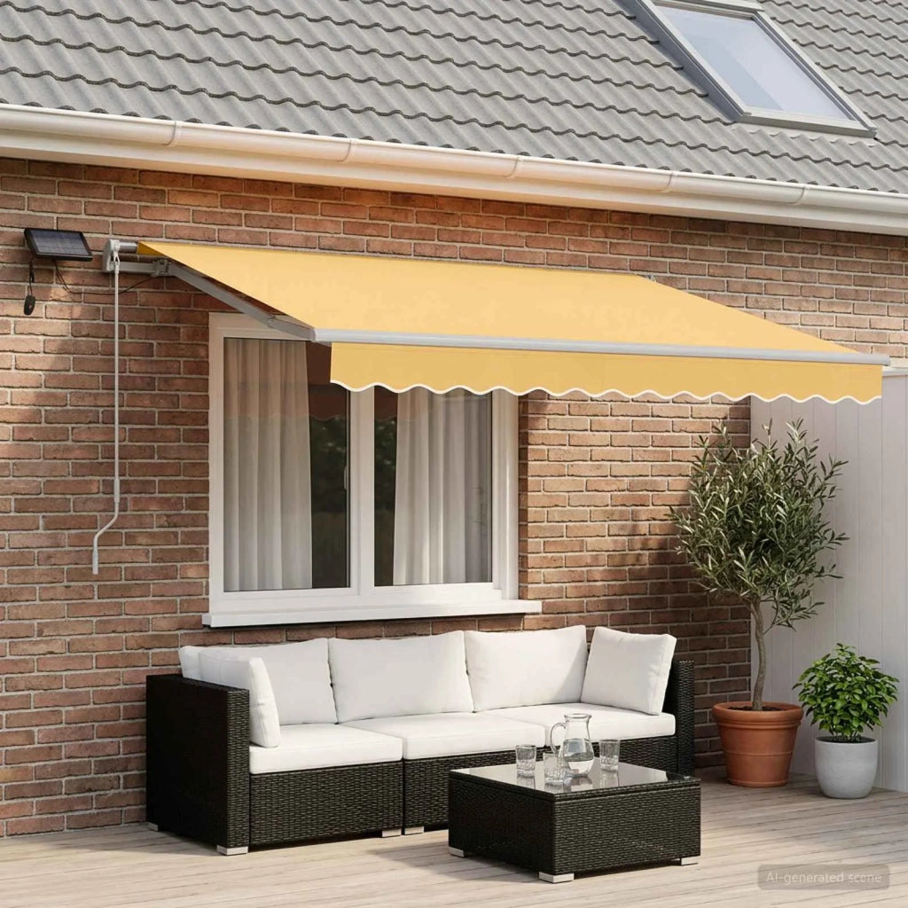Tenda retrattile Sabbia 400 × 300 cm Tessuto e Alluminio 3426028