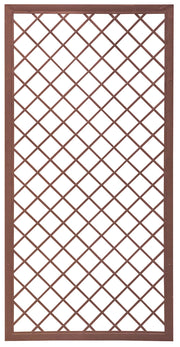 Traliccio Fisso con Cornice per Giardino Verdemax 180x90 cm in Metallo Corten