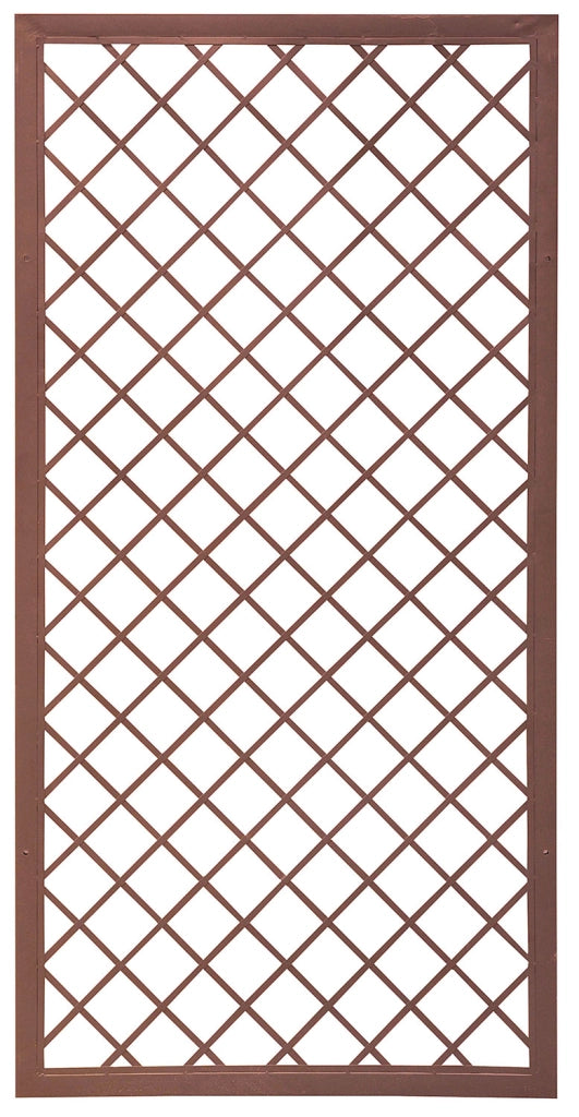 Traliccio Fisso con Cornice per Giardino Verdemax 180x90 cm in Metallo Corten