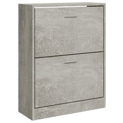 Scarpiera | Mobile per scarpe Grigio Cemento 63x24x81 cm in Legno Multistrato