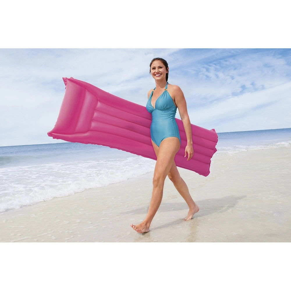 Trade Shop - Materassino Materasso Gonfiabile Singolo Per Mare Piscina Sdraio 183x69 Lettino 44007 -