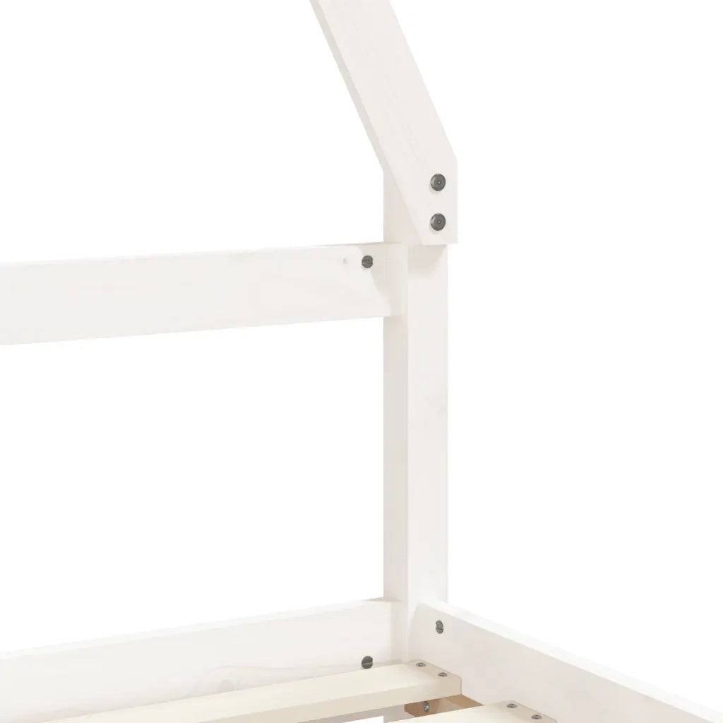 Giroletto Bambini con Cassetti-Struttura Letto Bambini Bianco 80x200cm Massello di Pino 164762