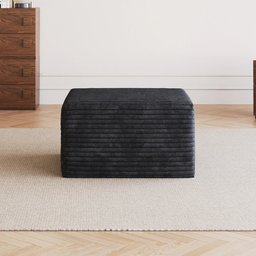 OTTOMAN Senza montaggio 72 x 18 x 18 cm Tessuto nero