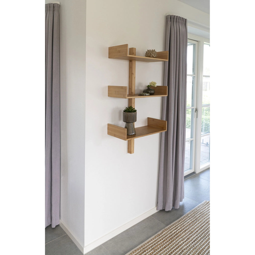 Mensola Villa, Marrone, Bamboo, 25x50x102 cm