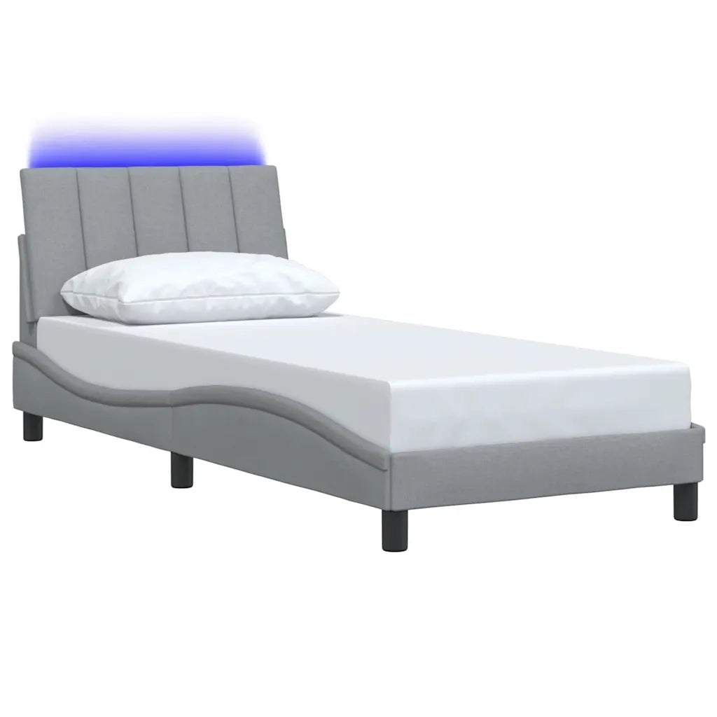 Giroletto senza Materasso Hanko Grigio Chiaro 90x190 cm Tessuto 3310426