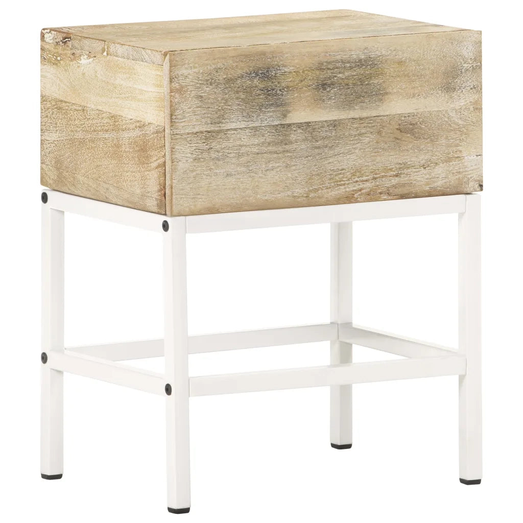 Comodino 40x30x50 cm in Legno Massello di Mango 320920