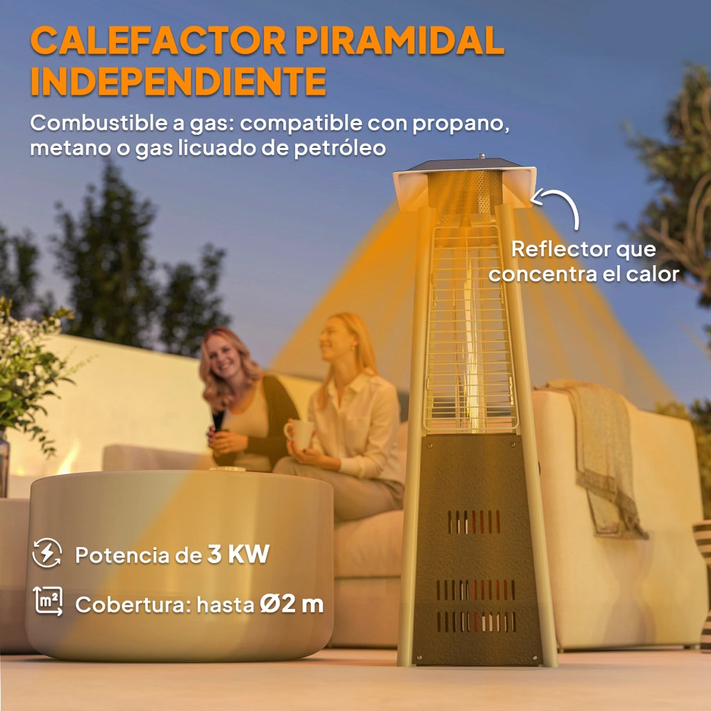 Stufa a Gas Butano Portatile 3000W ¨C zephmum ¨C Sistema Antivuelco, Accensione a Pressione, Colore Argento e Bronzo