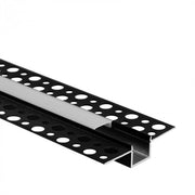 Profilo LED GP02 incasso nero diffusore opale 2m Ecolight