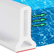 Difensore d'acqua - Doppio detersivo - 1 metro - Difensore d'acqua pieghevole - separazione umida e secca - bianco - Difensore d'acqua - TPE - 30mm*50mm*1m