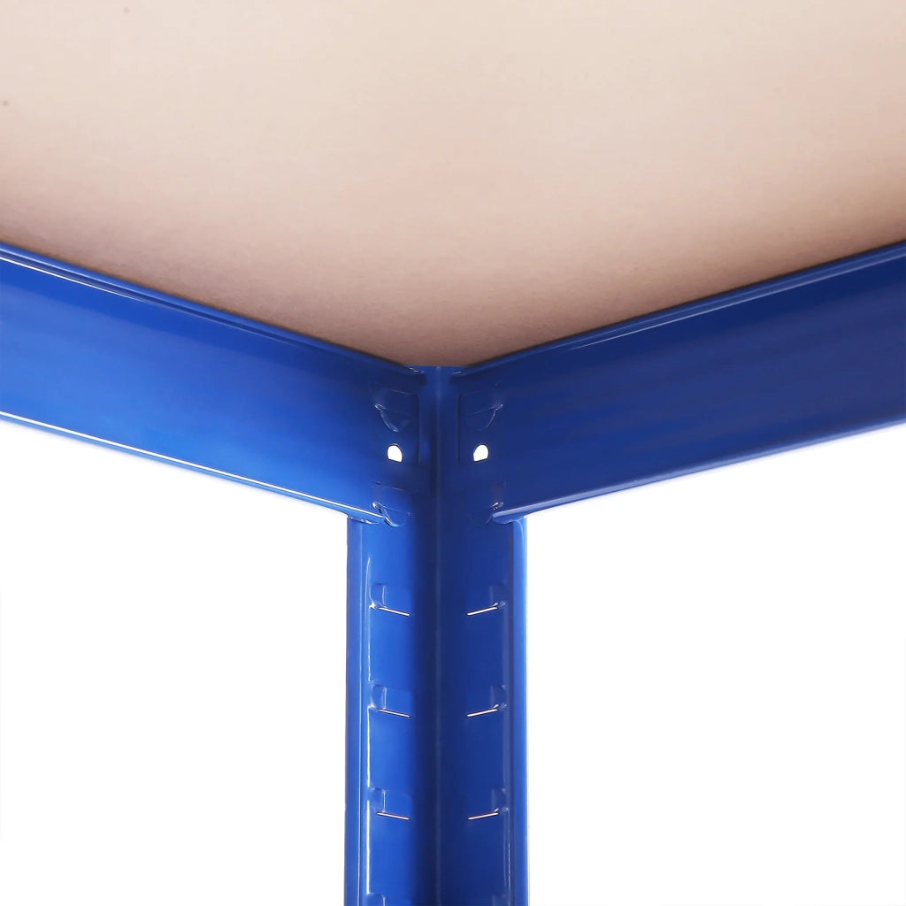 Scaffalatura metallica per carichi pesanti 200 x 100 x 50 cm 5 ripiani portata totale 875 kg (175 kg/ripiano) ripiani regolabili per garage/cantina blu 12_0002716