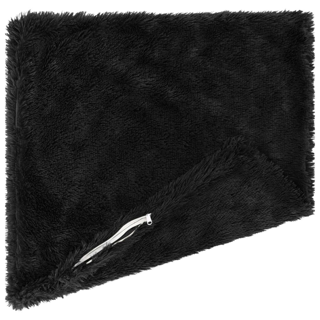 Cuscino con cuscino HEERLEN 12 pz Nero Fleece PV 926745