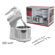 Trade Shop - Sbattitore Con Ciotola 2.5lt In Acciaio Girevole 5 Velocità + Turbo 500w 585606 -