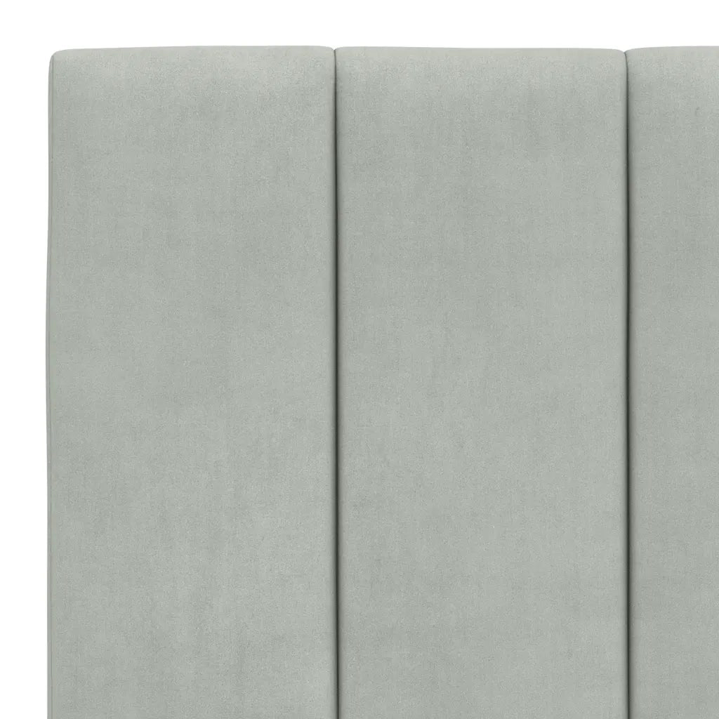 Letto con Materasso Hanko Grigio Chiaro 180x200 cm in Velluto