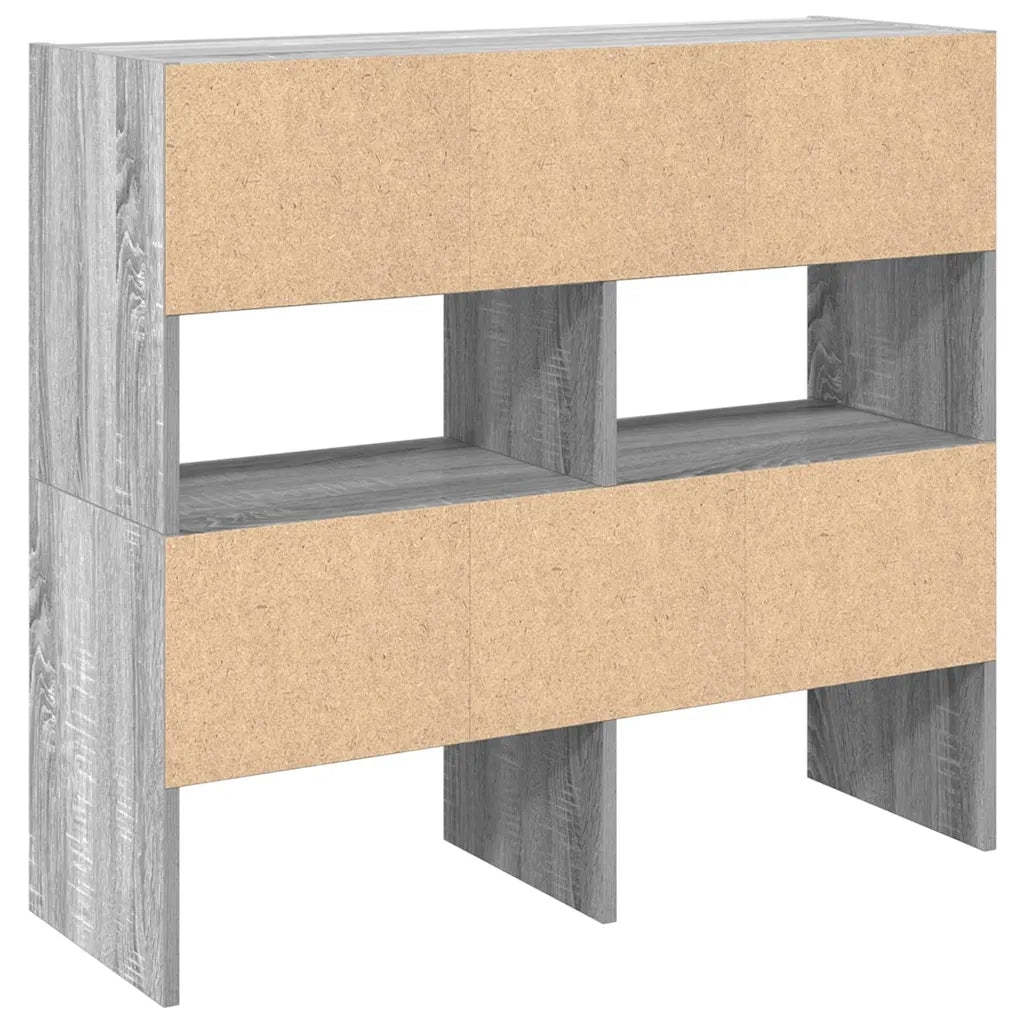 vidaXL Scarpiere 2 pz Impilabili Grigio Sonoma 89,5x30x40 cm