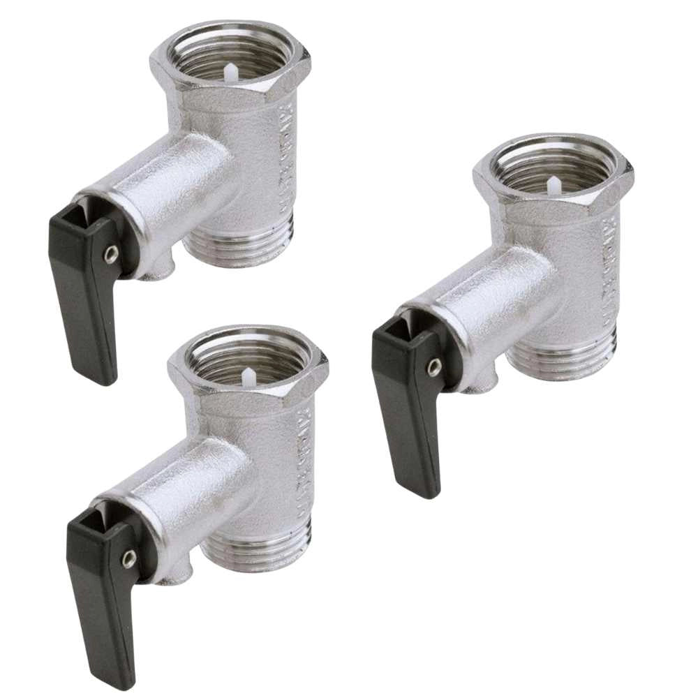 Valvola sicurezza scaldabagno 3 pezzi mf 3/4 con riduttore di pressione 8 atm