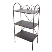 SCAFFALI SCAFFALE 3 RIPIANI CM. 43X27X81H LINEA NUVOLA RUGGINE IN FERRO BATTUTO