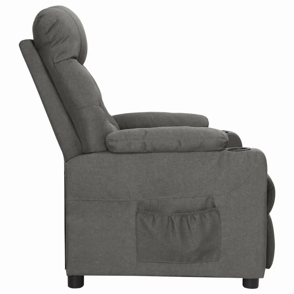 Poltrona Reclinabile in Tessuto Grigio Scuro 339083