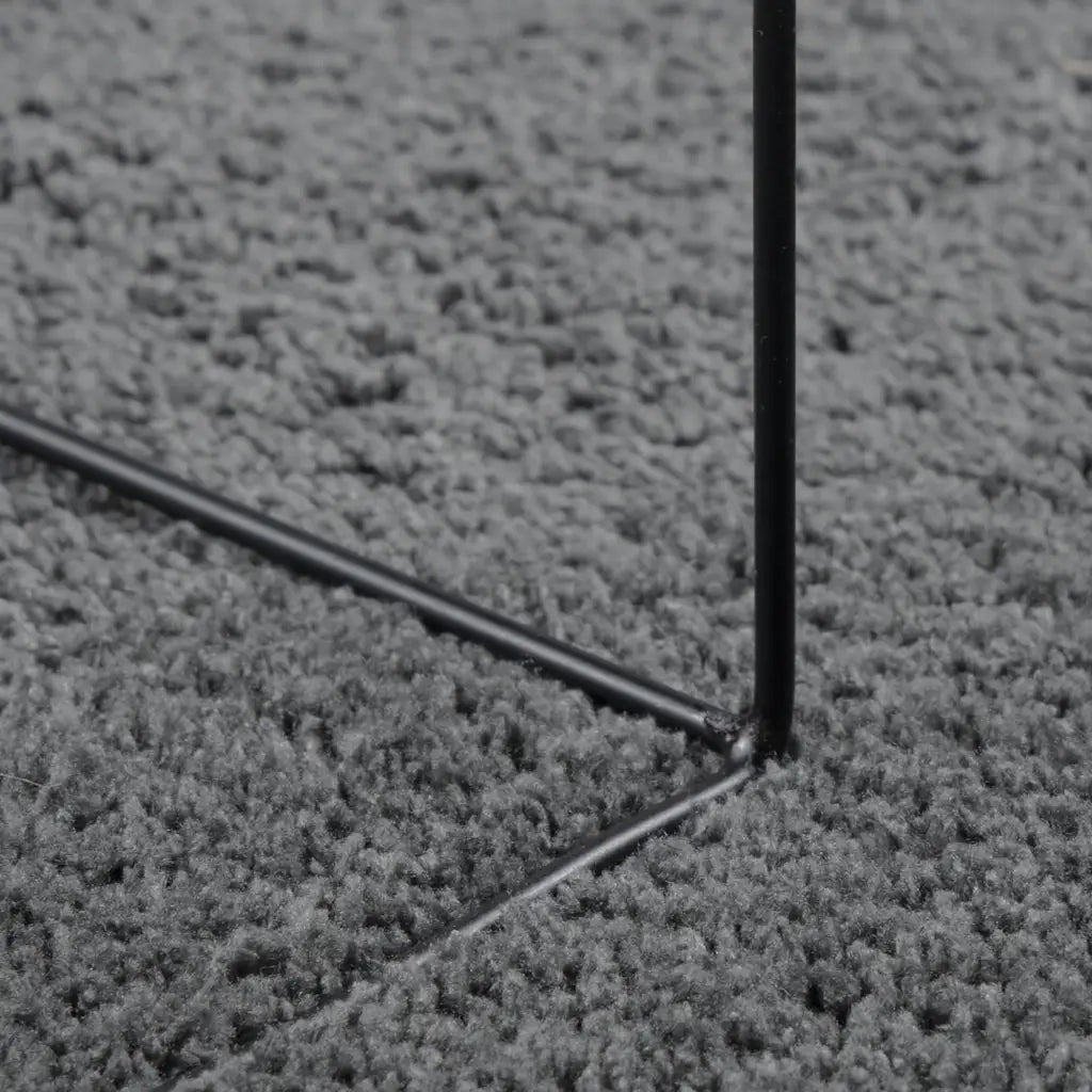 Tappeto OVIEDO a Pelo Corto Antracite Ø 200 cm 375481