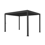 Pergola bioclimatica 3x4m in alluminio, lamelle orientabili, antracite