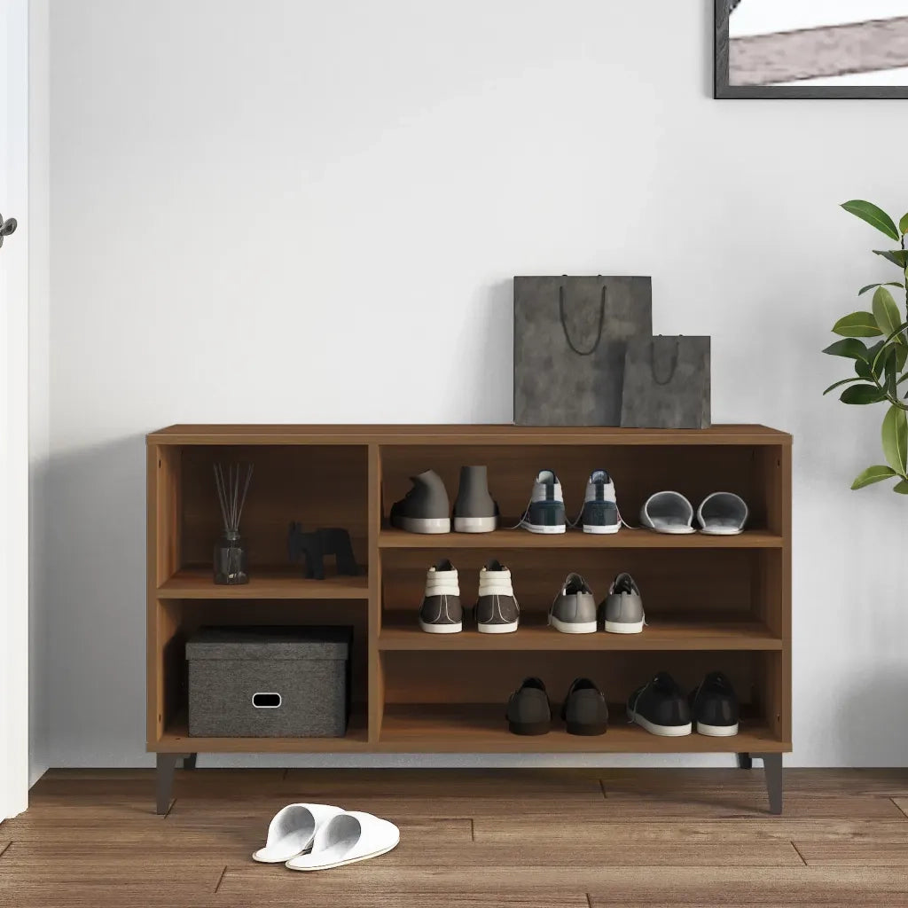 Scarpiera | Mobile per scarpe Rovere Marrone 102x36x60 cm in Legno Multistrato