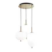 Sospensione Contemporanea Umile Metallo Bianco 3 Luci Led 60,2W 3000K Luce Calda