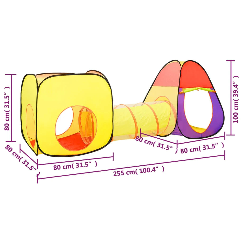 Tenda da gioco per bambini 255 x 80 x 100 cm multicolore 02_0005173