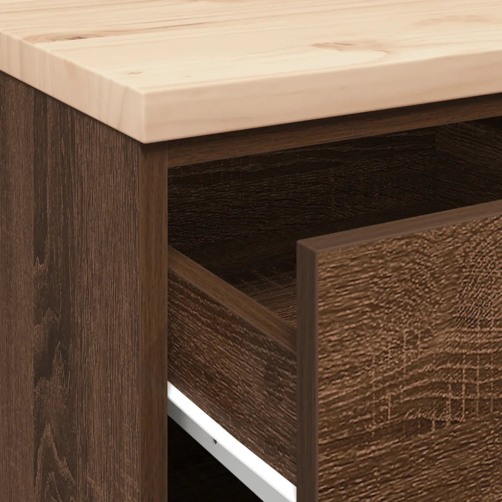 Armadietto per Garage in Rovere Marrone 40x51x85 cm