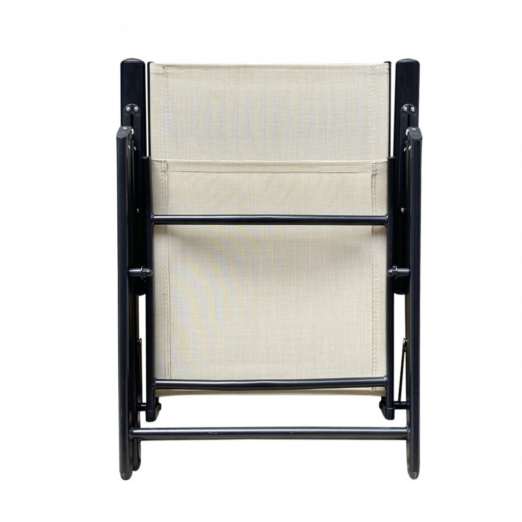 Marvin 2 Sdraio Da Giardino Pieghevoli Sedie Con Schienale Reclinabile Regolabile In 7 Posizioni Esterno Con Bracc Beige