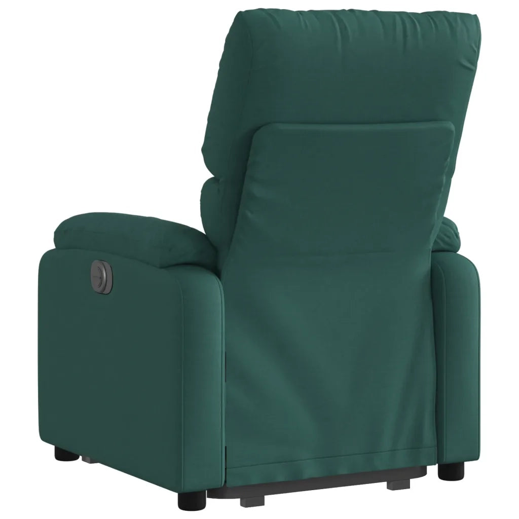 Poltrona Alzapersona Reclinabile Elettrica Verde Scuro Tessuto 3204854