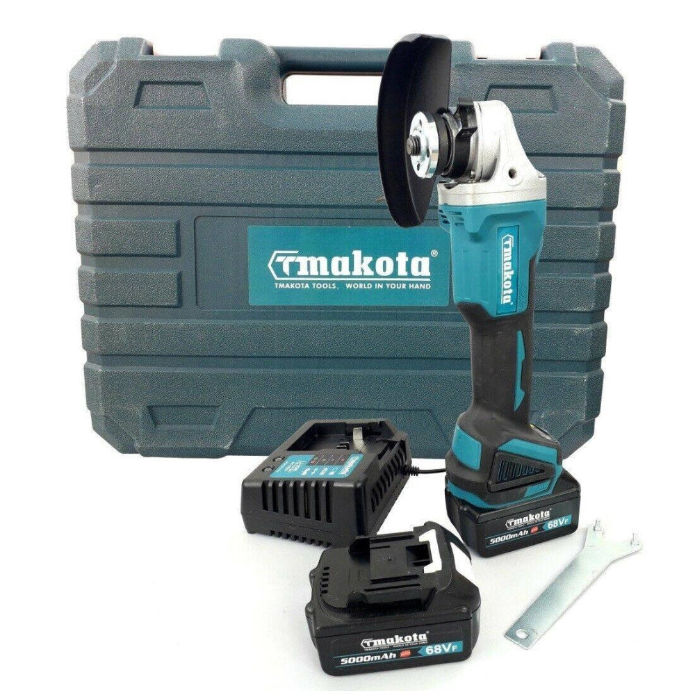 Trade Shop - Smerigliatrice Angolare Flex 100 - 125mm A Doppia Batteria 20v 5ah 8500rpm -