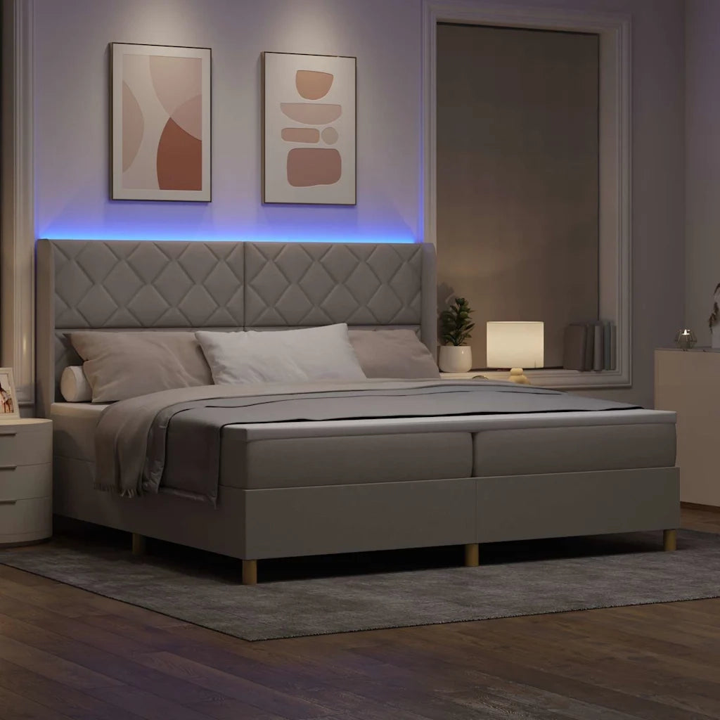 Letto a molle con materasso con led Talpa 200 x 200 cm Tessuto 3343781