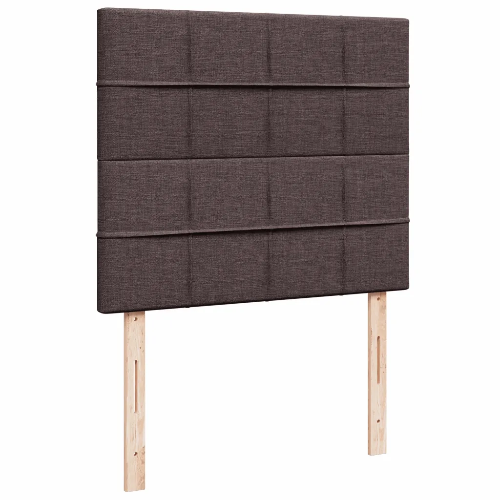 Giroletto a Molle con Materasso Marrone Scuro 120x190cm Tessuto 3293522