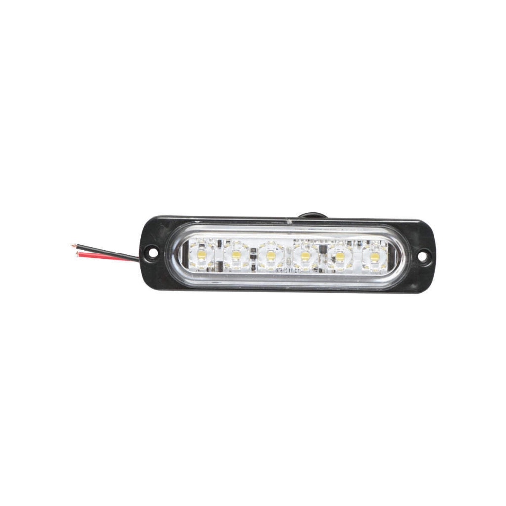 Lampada laterale stroboscopica LED bianca, 113 mm, 12V-24V, FR1272W, Breckner Germany