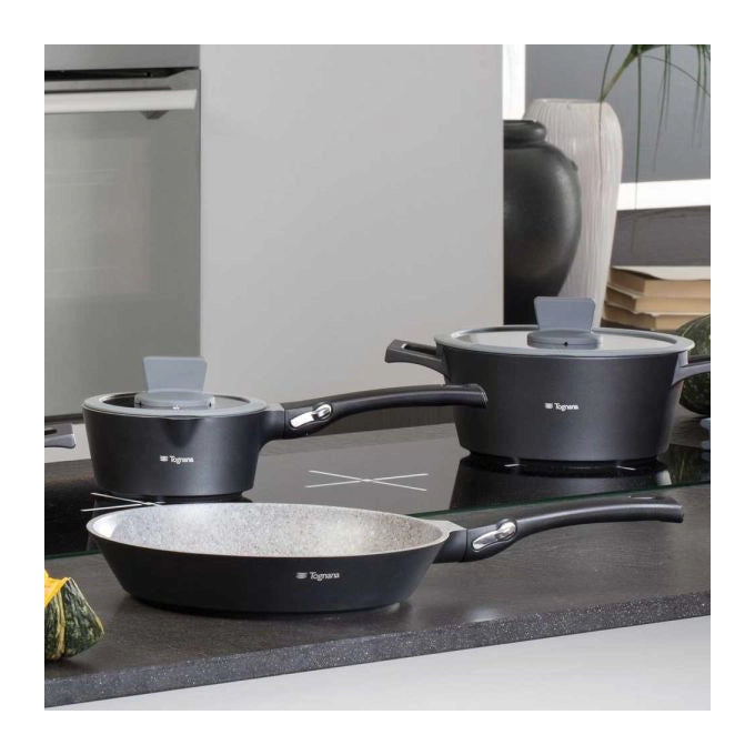 Tognana, Batteria di Pentole Ambiziosa, 8 Pezzi, Alluminio antiaderente, Induzione