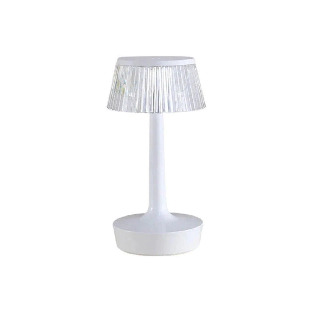 Trade Shop - Lampada Da Tavolo In Cristallo Decorativa Con Led Rgb Touch Bianco 5v Q-tl153 -