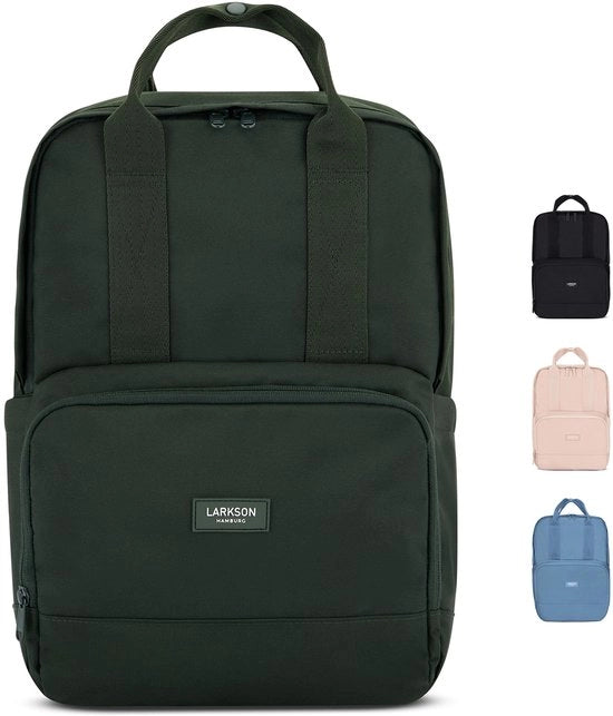 Zak da Uomo e Donna Verde - Nr. 6 - Borsa con Tasca per Laptop 16 pollici - Borse per Scuola Ufficio - Borsa per Ragazze Adolescenti - Impermeabile