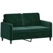 Divano | Divano da soggiorno | Sofa a 2 Posti Verde Scuro 120 cm in Velluto