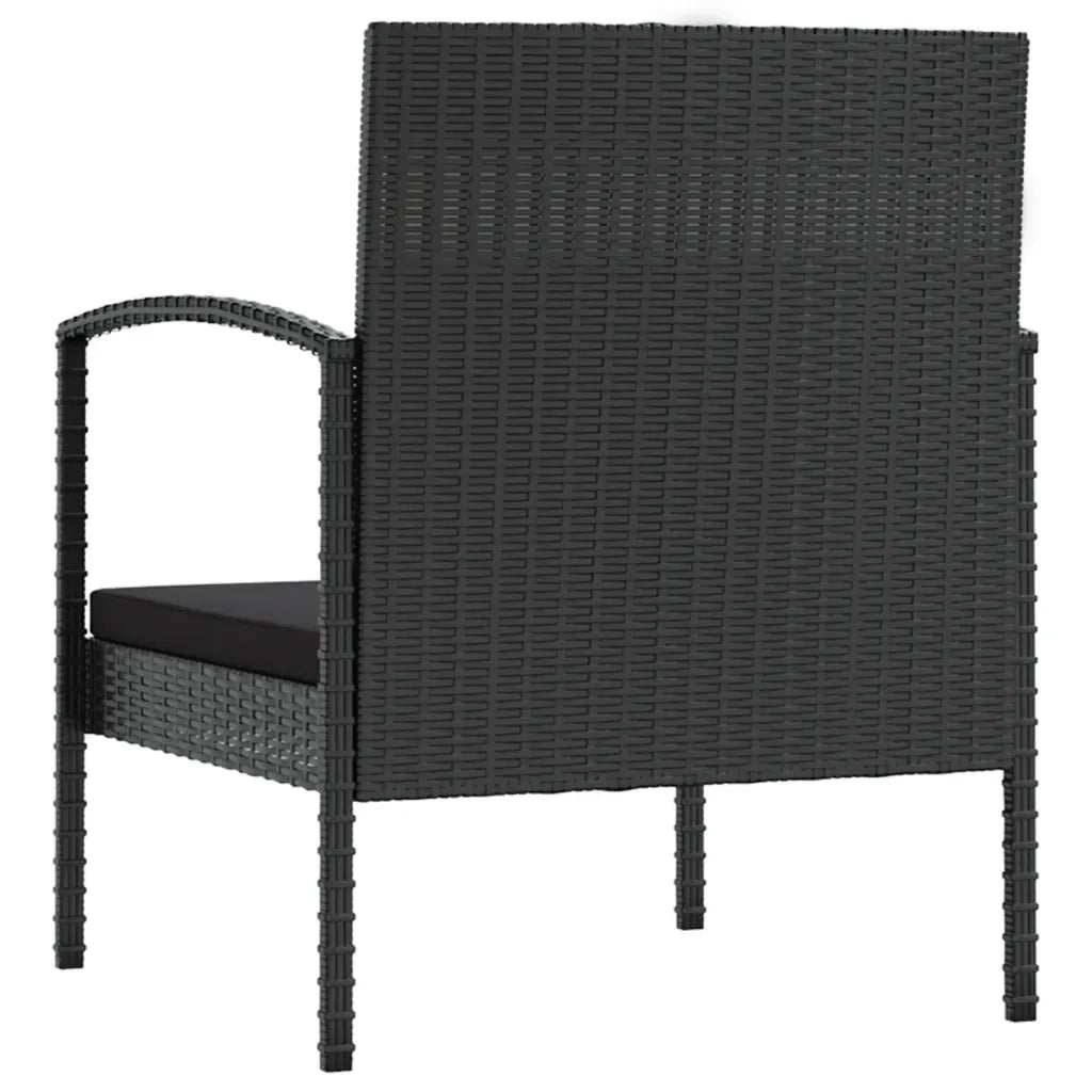 Set Divani da Giardino 8 pz con Cuscini in Polyrattan Nero cod mxl 39195