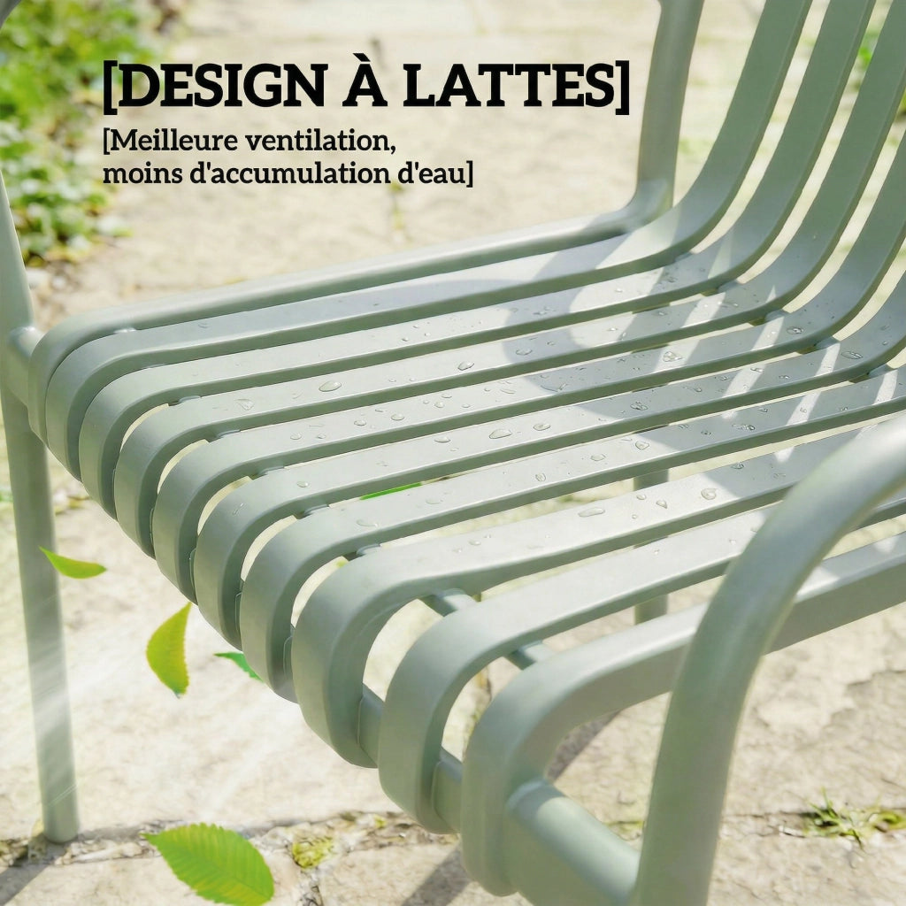 Sedia da Giardino Imbottita ¨C Minimal ¨C Grigio Verde 44x52x83 cm