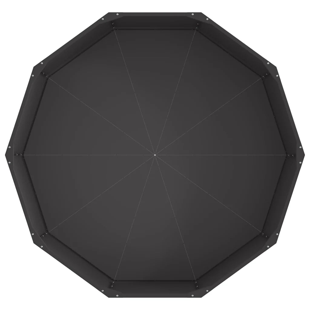 Fioriera | Cassetta per fiori | Vaso Nero 120 x 120 x 35 cm Acciaio