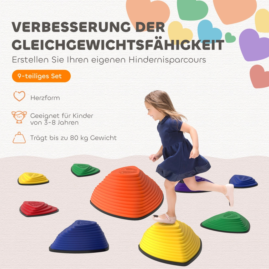 Set di 9 pedane ¨C Minimal ¨C per interni ed esterni, antiscivolo, impilabili, colorate