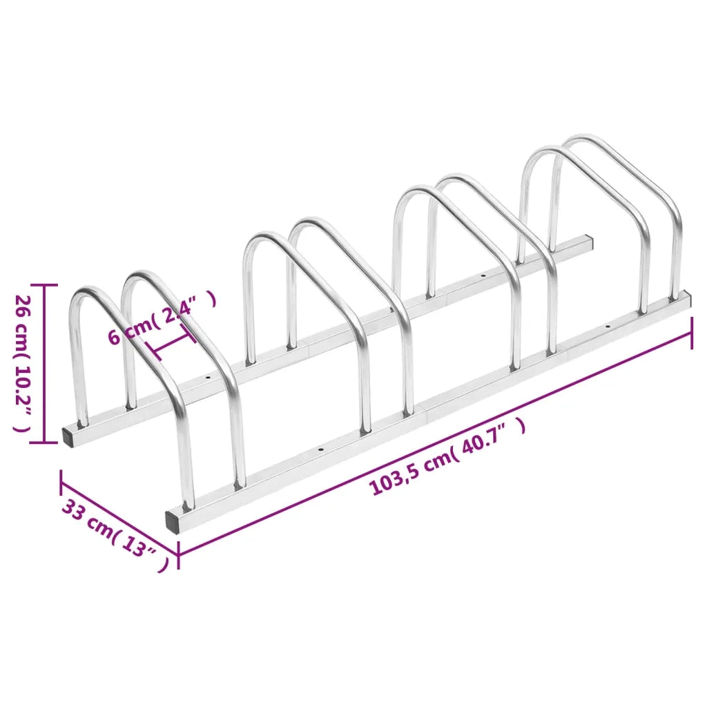 Portabici per 4 Biciclette Acciaio Zincato CFW9154931