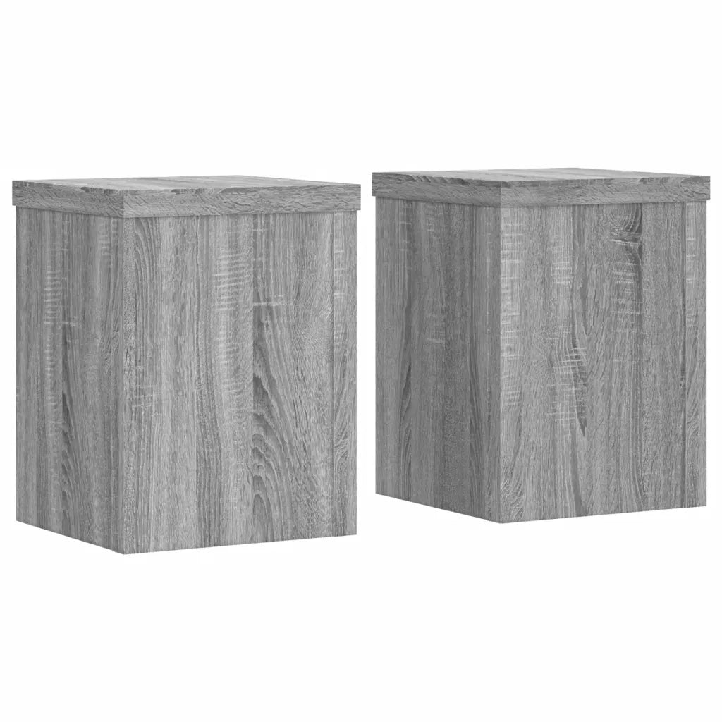 vidaXL Supporti per Piante 2 pz Grigio 15x15x20 cm in Multistrato
